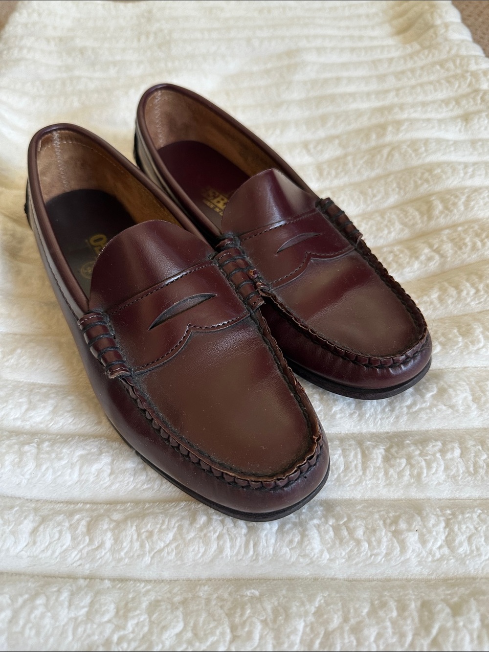 Sebago Wine Leather Penny Loafers